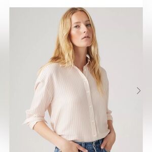 Levi's Odessa Button-Down Shirt with Mauve Stripes